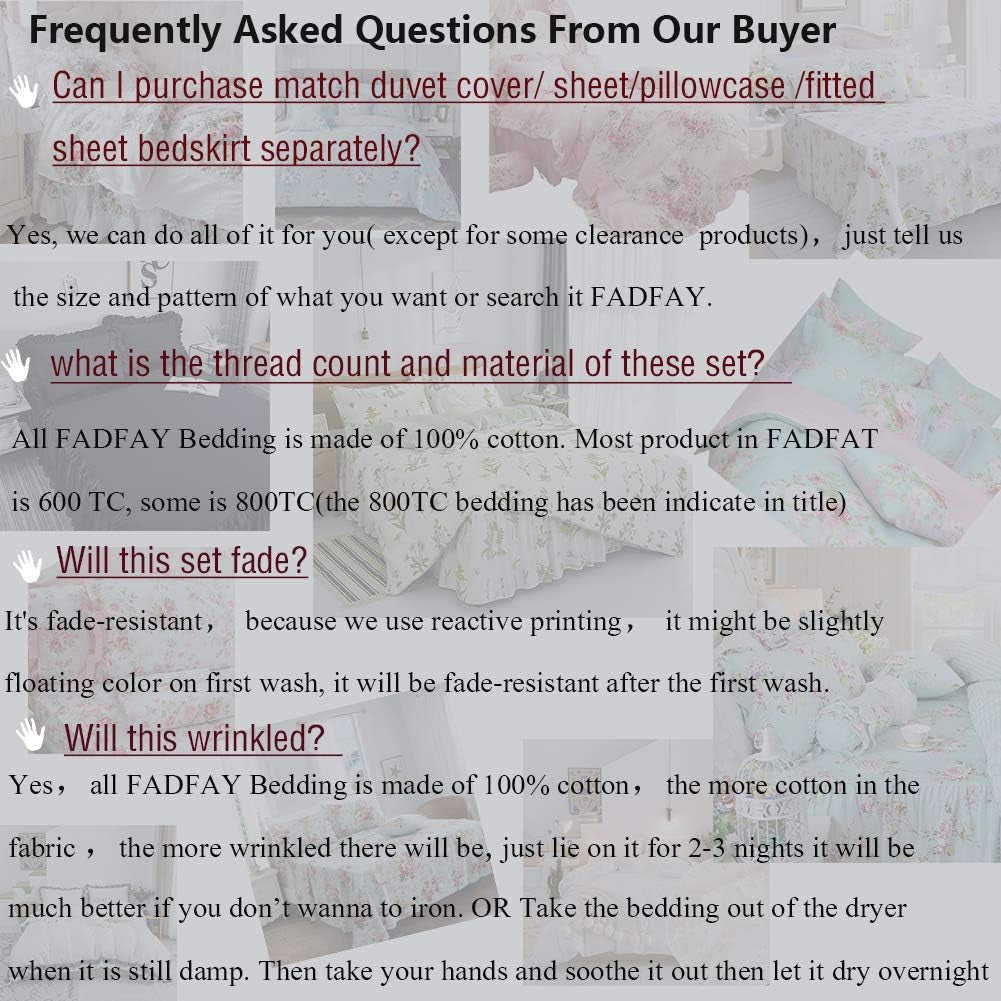 Black Queen 4 Piece 100% Cotton Shabby Vintage Chic Lace Duvet Cover Set Soft Dust Ruffle Mexico Bed Skirt Farmhouse Bedding