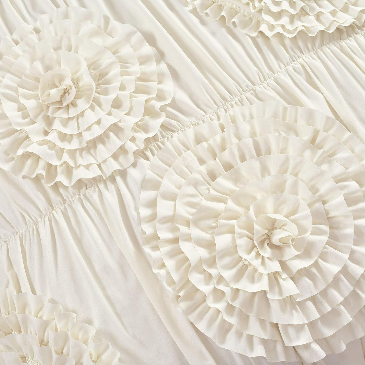 3 Piece Serena Comforter Set, Queen, Ivory