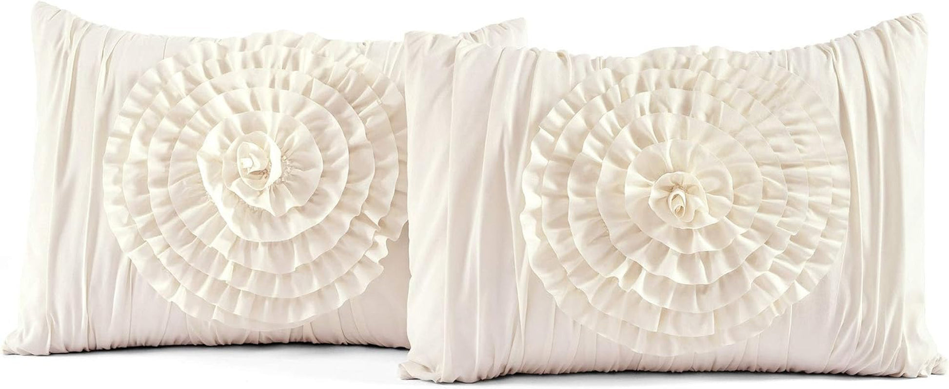 3 Piece Serena Comforter Set, Queen, Ivory
